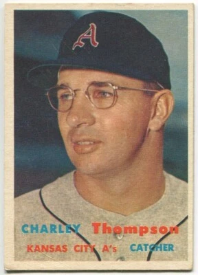 1957 Topps #142 Charley Thompson Kansas City Athletics - Image 1 of 2