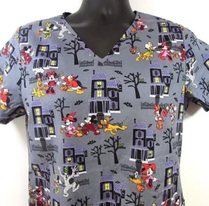 Disney Damen Peeling Top klein Halloween Mickey Minnie Pluto Trick or Treat - Bild 1 von 10