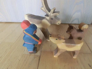 Ostheimer Figuren Lappen Lappenjunge Lappenhund Rentier Kalb Brandstempel - Bild 1 von 22