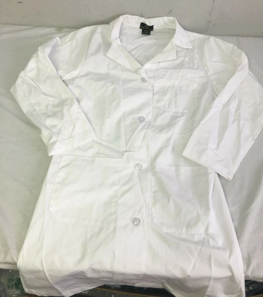 Natural Uniforms Unisex 40 inch White Lab Coat XXS - Image 1 of 4