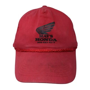 Gorra May's Honda Snapback Cuerda Roja Talla Única Sólida Ajustable Exterior - Imagen 1 de 7