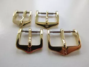 Hirsch N.O.S. 10 12 14 16 mm goldfarben N.O.S. uhrenarmband schnallen (4 Stück) - Bild 1 von 4