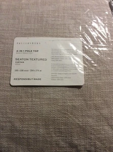Pottery Barn One Seaton Textured Drape Panel 100x108 NWT Oatmeal Neutral Curtain - Picture 1 of 2