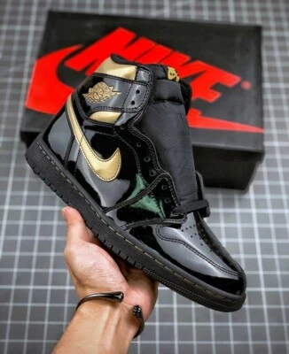 Nike Air Jordan 1 High OG Metallic Lost & Found Gold Wmn Sz 8.5, 7Y: 575441 032 - Image 1 of 4