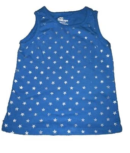 Epic Threads Girls Blue with Silver Stars Tank Top Lightweight Size 5 Girls - Picture 1 of 5