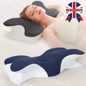 Ergonomic Memory Foam Pillow for Neck-Shoulder Pain Relief Sleeping Side Sleeper - Picture 1 of 15