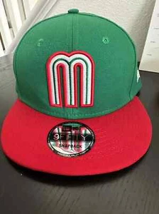 New Era Mexico M Hat 9FIFTY Snapback Green Red Adjustable Cap Baseball One Size - Picture 1 of 4