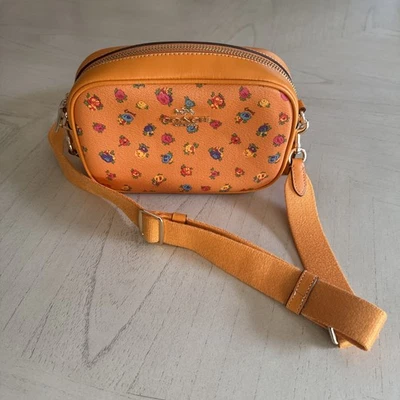 NEW Coach Mini Jamie Camera Bag With Mini Vintage Rose Print IM/Light Orange - Image 1 of 4
