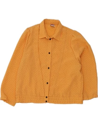 YESSICA Camicia donna blusa EU 42 grande arancione maculato BR06 - Immagine 1 di 3