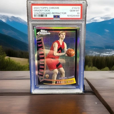 PSA 10 Gradey Dick RC Youthquake Refractor 2023 Topps Chrome EXTREME RARE POP 2 - Image 1 of 3