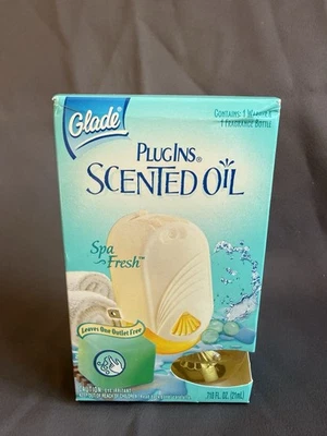GLADE PlugIns Scented Oil Warmer Bottle SPA FRESH Discont 2003 Vtg Air Fresher - Image 1 of 4
