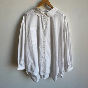 ELIZA FAULKNER  Venti Shirt in White - 1X/2XL - Good Condition - Picture 1 of 12