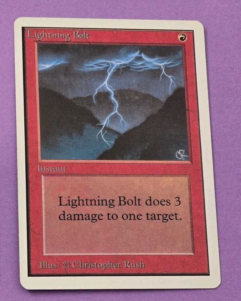Lightning Bolt ~ Unlimited ~ Light Play ~ English ~ MTG Magic - Image 1 of 4