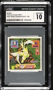 1997 Pokemon Amada Scyther #326 Hyper Sticker Collection Part 2 CGC 10 - Picture 1 of 2