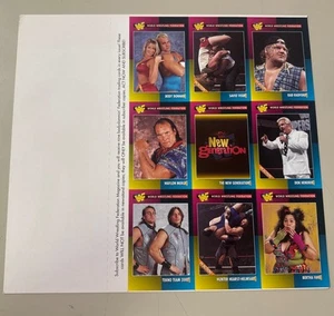 1995 WWF Magazine Uncut Card Sheet # 55-63 W/ Triple H TRUE RC -Mint -rare Flat - Picture 1 of 2