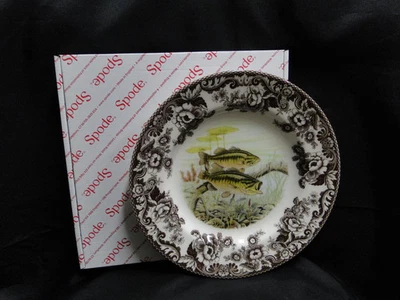 Spode Woodland North American Fish Largemouth Bass: NEW Dinner Plate 10 1/2" Box - Image 1 of 4