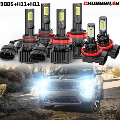 For Jeep Grand Cherokee 2014-2018 Combo LED Headlight +Fog Light Bulbs Kit white - Image 1 of 4