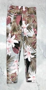 Old Navy Leggings Girls Size 5 Tropical Workout Yoga Pants Activewear Gym Floral - Picture 1 of 8