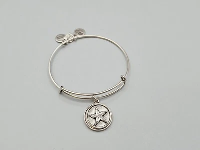 Alex &  Ani Silver Bangle Bracelet With Starfish 🌴 Generic Metal Charm ✨️ - Image 1 of 4