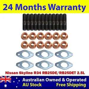 Permaseal Exhaust Manifold Studs&Gasket Kit For Nissan Skyline R34 2.5L - Picture 1 of 9