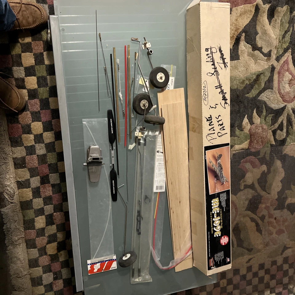 A Lot Of Misc R/C Parts And Balsa Model Parts  - Image 1 of 1