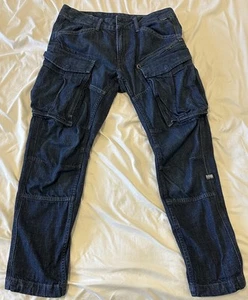 Men's G-STAR RAW Rovic Zip 3D Straight Blue Jeans Regular Tapered Denim W32 L30 - Picture 1 of 9