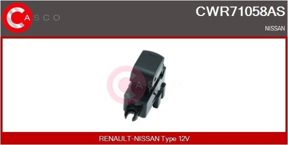 CWR71058AS CASCO Switch, window regulator for NISSAN - Image 1 of 1