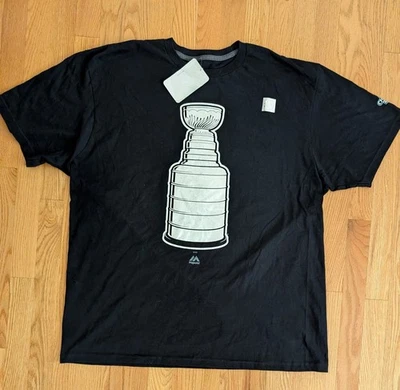 Chicago Blackhawks Stanley Cup Champions T-Shirt Silver men’s 2XL XXL NEW NWT - Image 1 of 4