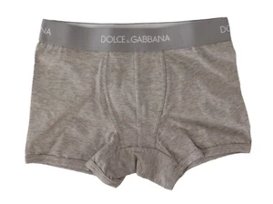 DOLCE & GABBANA Kids Gray Cotton Stretch Boxer Shorts Underwear Tag 8 years $120 - Picture 1 of 5