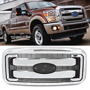 Grille Assembly For 2011-2016 F250/F350/F450/F550 Super Duty Chrome Bumper Grill - Picture 1 of 18