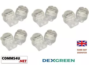 PAQUETE DE 10 ALTAVOCES TRANSPARENTES 8A 2 CABLES BT VIRGEN JELLY CRIMPS JUNTA DE REPARACIÓN DE CABLES - Imagen 1 de 3