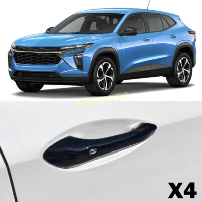 Cubierta de tira de manija de puerta exterior negra brillante para Chevrolet Trax 2024-2025 Foto 1 de 4