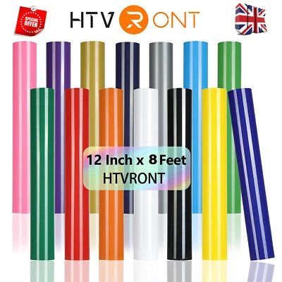 12''x8FT HTV Heat Transfer Vinyl Roll HTVRONT Iron on Heat Press T-shirt Textile