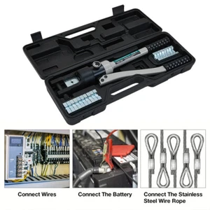 Heavy Duty Hydraulic Cable Crimper 18in - Hex Dies 16-240mm (Black) - Picture 1 of 24