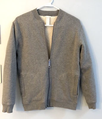 Sudadera Ivivva Lululemon Cremallera Forrada Sherpa Talla 12 Gris Manga Larga Bolsillos Foto 1 de 4