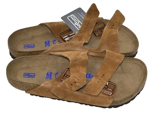 Sandalia Birkenstock Arizona Mujer 11 Hombre 9 SFB Jengibre Marrón Birko Flor Gamuza - Imagen 1 de 7