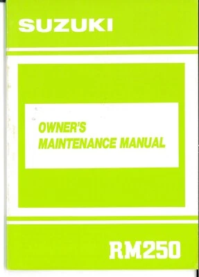 铃木 1989 年型号 RM250 - 用户手册 - 部件编号 99011-28C51-03A 保修 & 延长技术支持 — 第 1/4 张图片