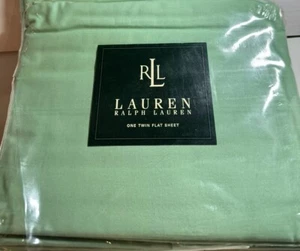 New RALPH LAUREN SOLIDS Twin Flat Sheet in Honey Dew Green 100% Cotton 250 TC - Picture 1 of 2