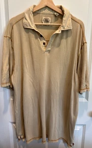 Men's Pusser's West Indies Cotton/Modal Blend Size XL Polo Shirt Khaki - Picture 1 of 3