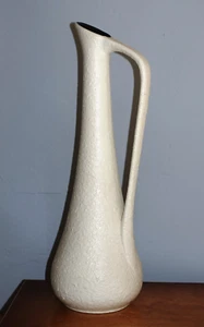 Rare große Formschöne Roth Keramik Vase 410 Fat Lava Cremeweiß 60er Jahre 70s ! - Bild 1 von 10