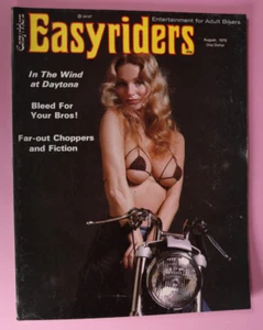 Easyriders August 1976 Vintage Motorcycle Magazine David Mann Centerfold Intact - Imagen 1 de 14