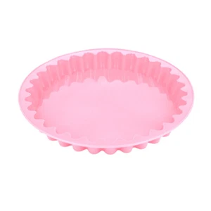 Silikon Tortenbodenform Backform Tortenboden Obstkuchen Kuchenform Rosa - Bild 1 von 1