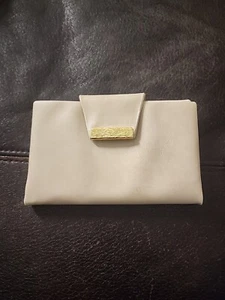 Vintage 70s- 80s "The Purse Organizer" Wallet With Writing Pad. Beige / Gold - Picture 1 of 10