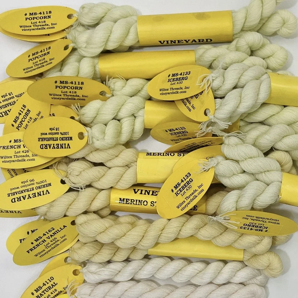 Vineyard Strandable Merino Wool thread Pale Shades Medici embroidery needlepoint - Image 1 of 1