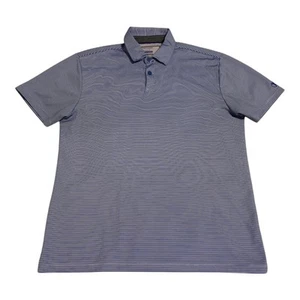 Twillory Polo Shirt Men’s L Blue Stripe Athleisure Golf Performance Short Sleeve - Picture 1 of 11