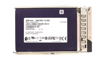 Micron MTFDDAK3T8TDD 3.84TB 2.5" 6Gb/s SSD W/Caddy P/N: MTFDDAK3T8TDD-1AT1ZABYY - Image 1 of 2