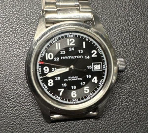 Hamilton Khaki Field H704450 Black Dial Date Automatic Men's Watch from JP - Picture 1 of 5