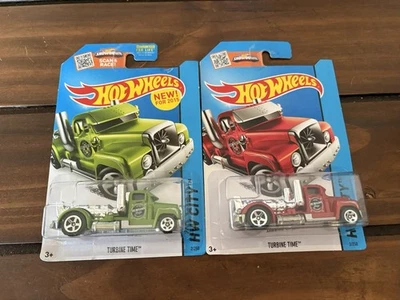 Semirremolque Hot Wheels Turbine Time (2) HW City ~ Nuevo en tarjeta Foto 1 de 2