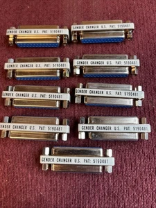 (9) 25-Pin DB25 Female to Female F/F Gender Changer Adapter PAT: 5190481 - Picture 1 of 2