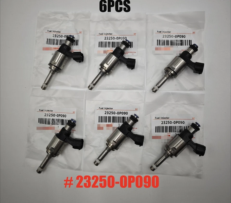 OEM 6Pcs Fuel Injectors 23250-0P090 For 2016-20 Toyota Tacoma Highlander 3.5L V6 - Imagem 1 de 4